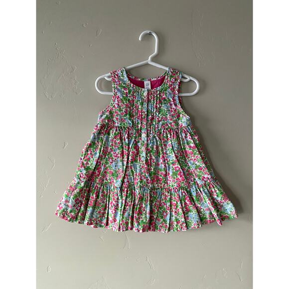 Baby Gap Fully Lined Sleeveless Floral 100% Cotton Dress- Size 18-24m - Picture 2 of 5